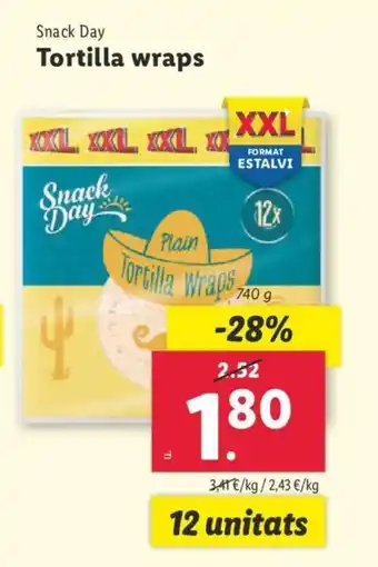 Lidl Snack Day Tortilla wraps oferta