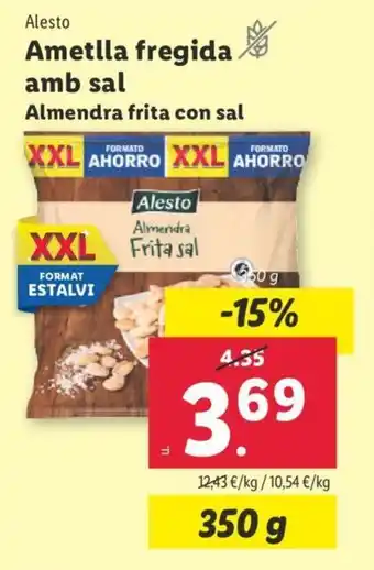 Lidl Alesto Ametlla fregida amb sal oferta