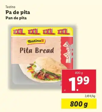 Lidl Tastino Pa de pita Pan de pita oferta