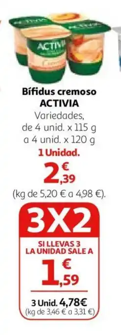 Alcampo Bífidus cremoso ACTIVIA oferta