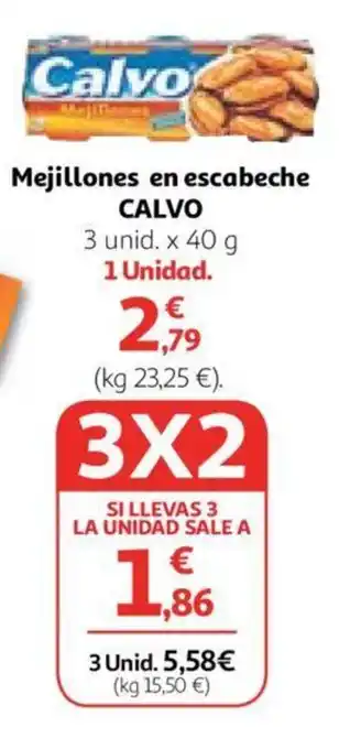 Alcampo Mejillones en escabeche CALVO oferta