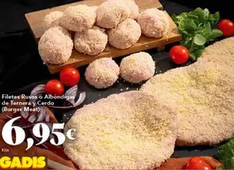 Gadis Filetes Rusos o Albondigas de Ternera y Cerdo (Burger Meat) oferta