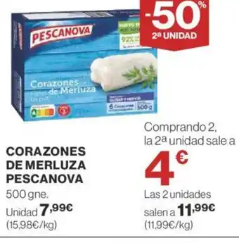 Supercor CORAZONES DE MERLUZA PESCANOVA oferta