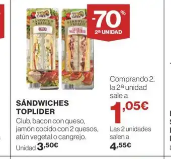 Supercor SÁNDWICHES TOPLIDER oferta