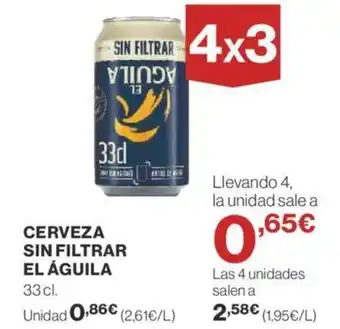 Supercor CERVEZA SIN FILTRAR EL ÁGUILA oferta
