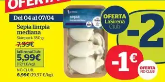 La Sirena Sepia limpia mediana oferta