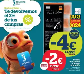 La Sirena Premium - lomos de salmon noruego oferta