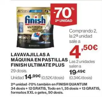 Supercor LAVAVAJILLAS A MÁQUINA EN PASTILLAS FINISH ULTIMATE PLUS oferta
