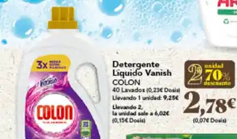 Gadis Detergente Liquido Vanish COLON oferta