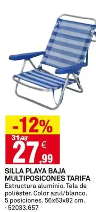 Bricoking SILLA PLAYA ALTA MULTIPOSICONES TARIFA oferta