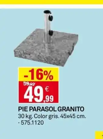 Bricoking PIE PARASOL GRANITO oferta