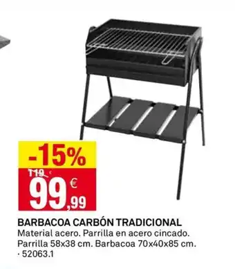 Bricoking BARBACOA CARBÓN TRADICIONAL oferta