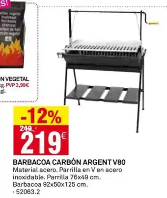 Bricoking BARBACOA CARBÓN ARGENT V80 oferta