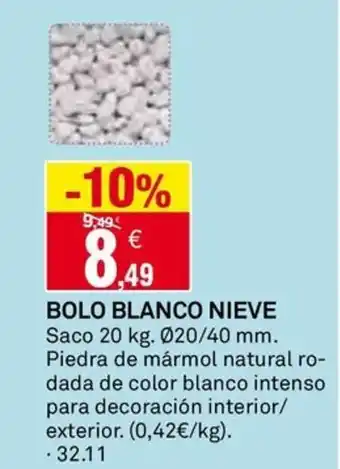 Bricoking BOLO BLANCO NIEVE oferta