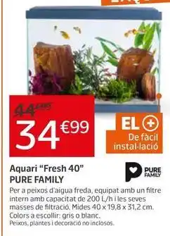 Jardiland Pure family aquari fresh 40 oferta