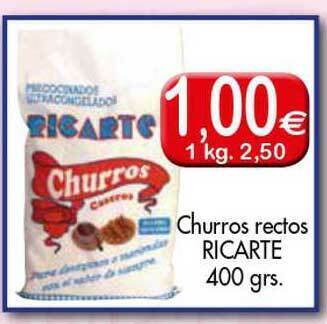 Congelados Copos Churros Rectos Ricarte 400grs oferta