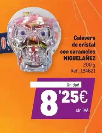 Makro Calavera De Cristal Con Caramelos Miguelañez 200g oferta
