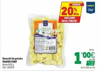 Makro Gnocchi De Patata Makro Chef 500g oferta