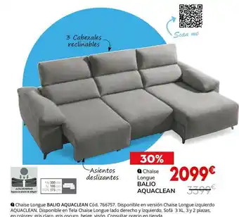 Conforama Chaise Longue Balio Aquaclean oferta