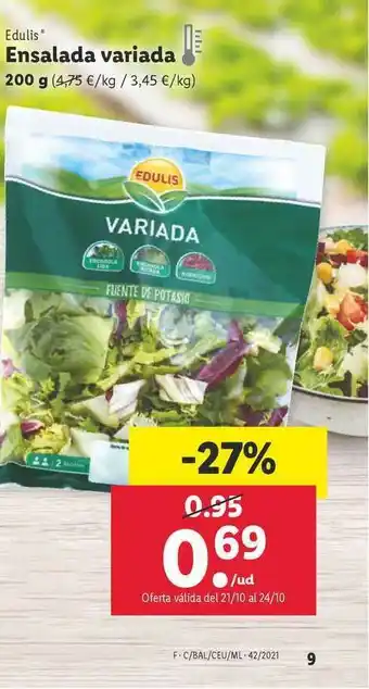 Lidl Edulis Ensalada Variada oferta