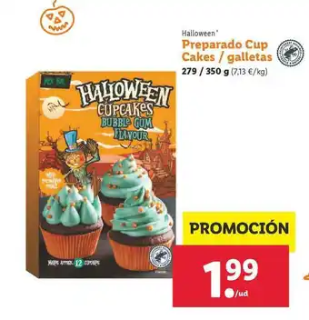 Lidl Halloween Preparado Cup Cakes Galletas 279/350g oferta