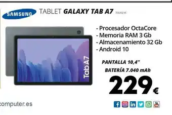 Ecomputer Samsung Tablet Galaxy Tab A7 oferta