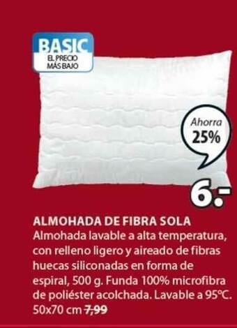 JYSK Almohada De Fibra Sola oferta