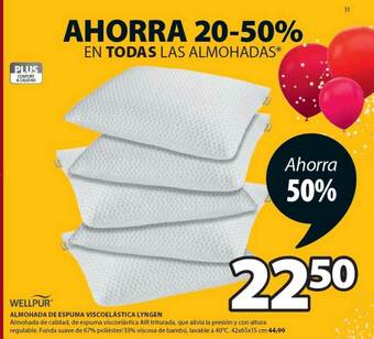 JYSK Almohada De Espuma Viscoelástica Lyngen oferta