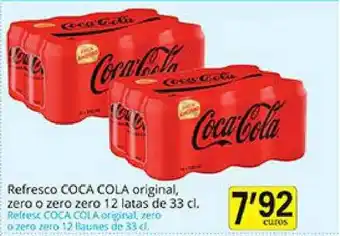 Supermercados Bip Bip Refresco Coca Cola Original Zero O Zero Zero 12 Latas 33cl oferta