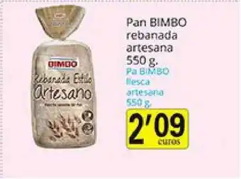 Supermercados Bip Bip Pan Bimbo Rebanada Artesana 550g oferta