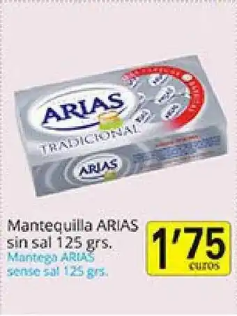 Supermercados Bip Bip Mantequilla Arias Sin Sal 125grs oferta