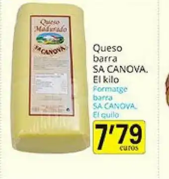 Supermercados Bip Bip Queso Barra Sa Canova oferta