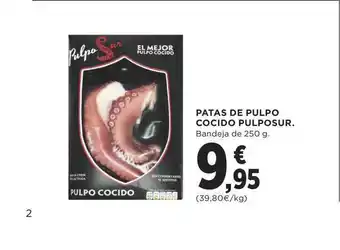 Supercor Exprés Patas De Pulpo Cocido Pulposur 250g oferta