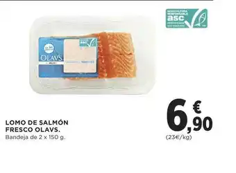 Supercor Exprés Lomo De Salmón Fresco Olavs 2 x 150g oferta