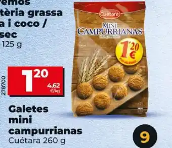 Dia Galetes mini campurrianas Cuétara 260 g oferta