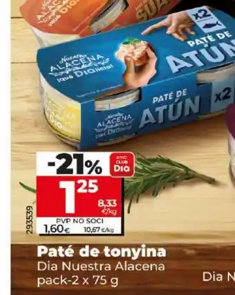 Dia Paté de tonyina oferta