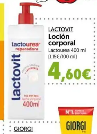 Hiper Usera LACTOVIT Loción corporal oferta