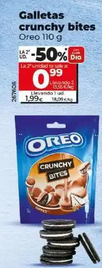 Dia Oreo - galletas crunchy bites oferta