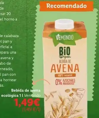 Lidl Vémondo - bebida de avena oferta