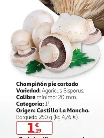 Alcampo Champiñón pie cortado oferta