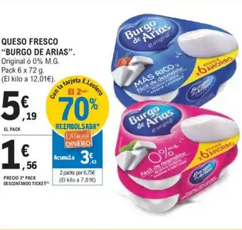 E.Leclerc QUESO FRESCO BURGO DE ARIAS oferta