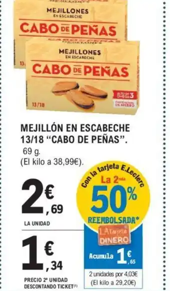 E.Leclerc MEJILLONES EN ESCABECHE oferta