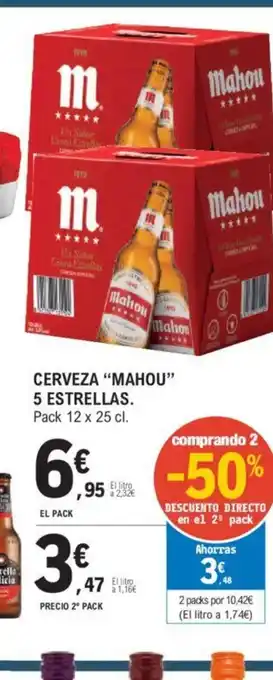 E.Leclerc CERVEZA "MAHOU 5 ESTRELLAS oferta