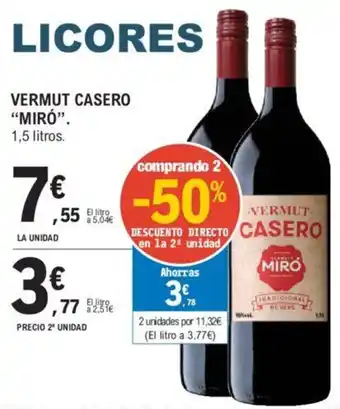 E.Leclerc VERMUT CASERO Miro oferta