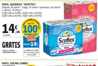 E.Leclerc PAPEL HIGIÉNICO "SCOTTEX". oferta