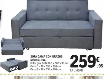 E.Leclerc SOFÁ CAMA CON BRAZOS oferta