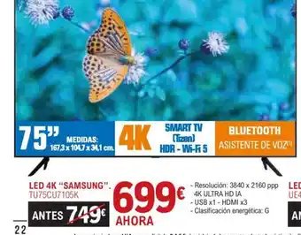 E.Leclerc LED 4K "SAMSUNG". oferta