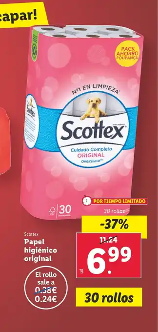 Lidl Papel higiénico original oferta