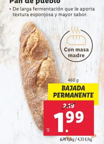 Lidl Pan de pueblo oferta