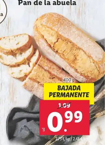 Lidl Pan de la abuela oferta